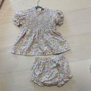 Stitch Fish matching set - smocked 18m new without tags